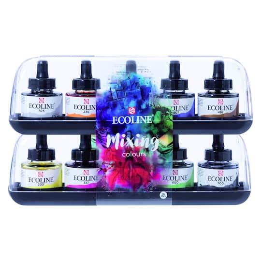 Ecoline&#xAE; Liquid Watercolor 30ml Jar Set, 10 Mixing Colors